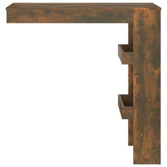 Berkfield Home Wall Bar Table Smoked Oak 102x45x103.5 cm Engineered Wood in Brown
