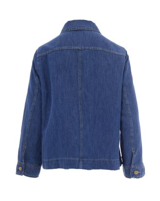 Max Mara Womens Denim Jacket Midnight Blue Cotton