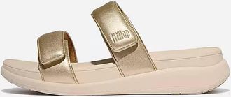 FitFlop Womens F Mode Go Adjustable Two Bar Slides In Platino