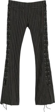 Ann Demeulemeester Kel Striped Lace-up Trousers