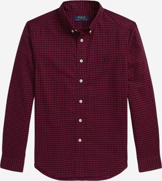 Polo Ralph Lauren Checked Cotton Shirt For Boys Red