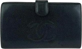 Chanel Pre-owned Vintage Coco Mark Leather Long Wallet - - Pre-owned - Donna - Nero - ONE SIZE