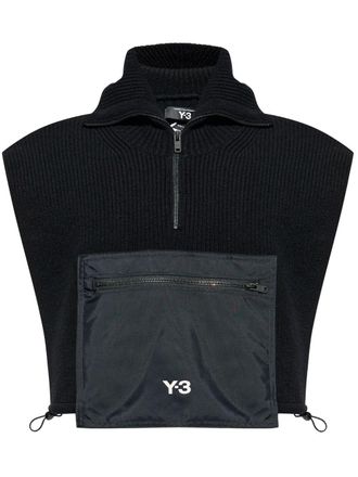 Yohji Yamamoto VEST HOODED W/O SLEEVES - Black