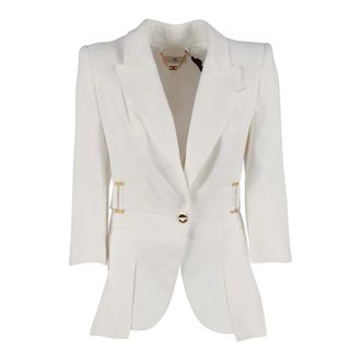 Elisabetta Franchi Blazers, female, White, Size: S Giacca