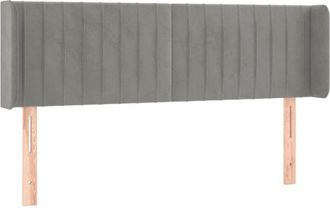 vidaXL Cabecero de terciopelo gris claro 147x16x78/88 cm vidaXL