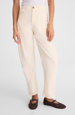 Madewell Darted Barrel Leg Pants in Vanilla at Nordstrom, Size 26