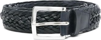 Orciani Marineblauwe Riem - Heren - Riemen - Blauw - 105 CM - Leer - Accessoires