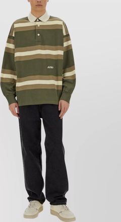 Autry oversized striped polo long sleeves