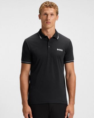 HUGO BOSS Paul Pro Poloshirt in Zwart