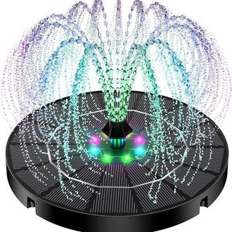 OEM Fuente De Agua Solar De 3,5 W, Bater&iacute;a De 2200 Mah, Fuente Solar Para Bebederos De P&aacute;jaros, Luces De Colores, Ciclo Autom&aacute;tico
