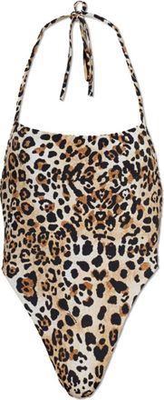 Dsquared2 Badpak uit &eacute;&eacute;n stuk met dierenprint - Dames - Badpakken - Bruin - M - Badmode
