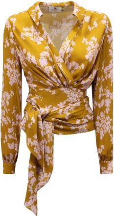 Elisabetta Franchi Ca-110-51E2 Blouse - Dames - Blouses - Veelkleurig - XS - Leer - Overhemden
