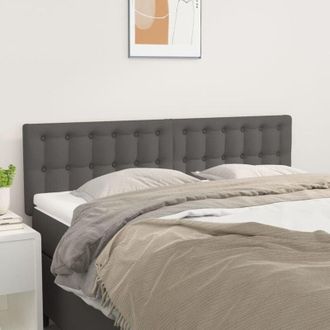 vidaXL Testiere 2 pz Grigie 72x5x78/88 cm in Similpelle - Vidaxl
