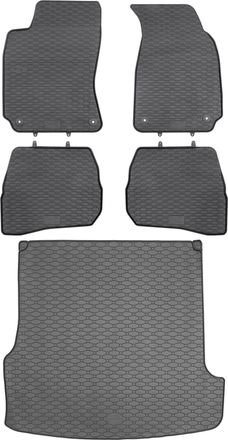 OEM Volkswagen Passat B5 Kombi / Variant De 10/1996 A 10/2005: Juego De Alfombrillas De Goma Para Coche + Alfombrilla Para Maletero