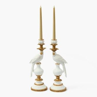 Mrs. Alice Parrot Candle Holders in White at Nordstrom