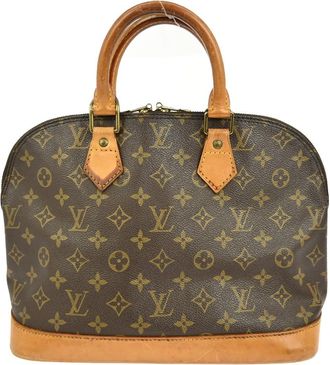 Louis Vuitton Alma Handbag Monogram Canvas Brown Canvas Handbag (Pre-Owned)