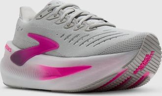 Brooks Womens Glycerin Max 2 Shoes In Oyster Argyle Cyber Pink