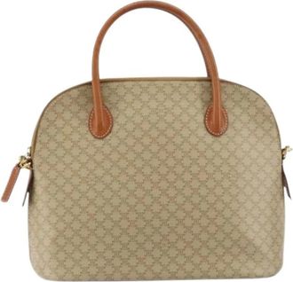 Celine Pre-owned Handbags, female, Beige, Size: ONE SIZE Pre-owned Vintage Leather Handbag