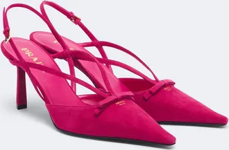 Prada Suede slingback pumps