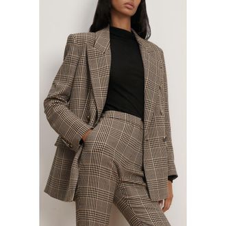 Veronica Beard Rhys Houndstooth Check Dickey Jacket in Black Multi at Nordstrom, Size 14
