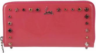 Christian Louboutin Pink Patent Leather Long Wallet (Bi-Fold) (Pre-Owned)