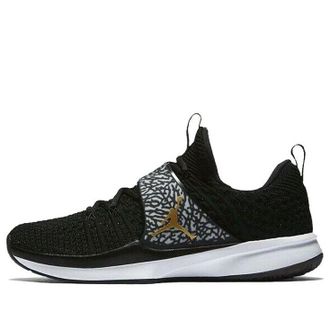 Air Jordan Trainer 2 Flyknit Black Metallic Gold 921210-021