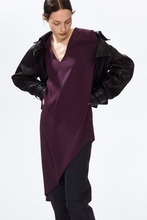 H&M Asymmetric dress in Plum Purple at Nordstrom, Size X-Small