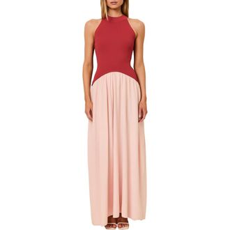 Solid & Striped The Isola Sleeveless Maxi Dress in Rooftop Red at Nordstrom, Size X-Large