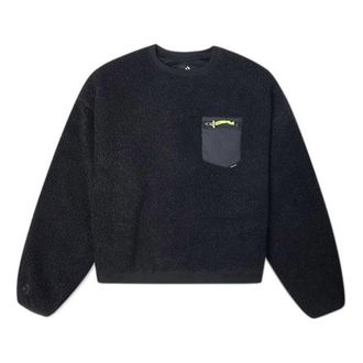 Converse (WMNS) Converse Loose Short Sweater Asia Sizing Black 10020289-A02