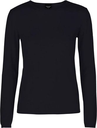 Bitte Kai Rand Zwarte Merinowol Gebreide Trui - Dames - Longsleeves - Zwart - XL - Wol - Tops