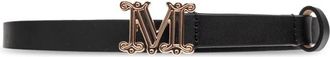 Max Mara Graziata Leren Riem - Dames - Riemen - Zwart - L - Leer - Accessoires