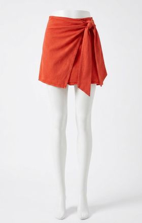 Z Supply Sora Mini Skirt In Lychee