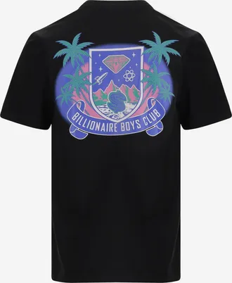Billionaire Boys Club Mens T-Shirt Printed Cotton Black T-Shirts And Polos