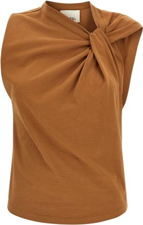 Isabel Marant Nayda Katoenen Top - Dames - Tops zonder mouwen - Bruin - XS - Katoen - Tops