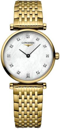 Longines La Grande Classique Diamond Bracelet Watch, 24mm in Gold at Nordstrom