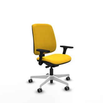 Piqueras y Crespo Silla De Oficina Piqueras Y Crespo Alares Amarillo Cuero Sint&eacute;tico
