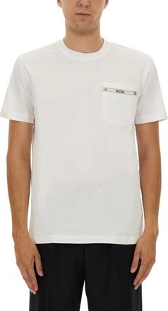 Moschino White Logo Crew Neck T-Shirt