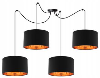 OEM L&aacute;mpara Colgante Ara&ntilde;a Centro Dorado Led