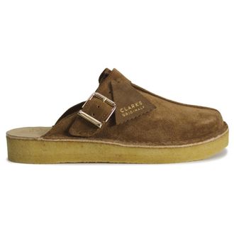 Clarks Trek Mule Suede Mens Clogs Shoes - Caramel - Size:UK 10.5