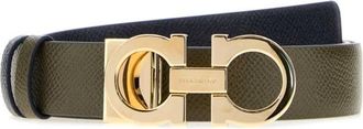 Ferragamo Donna H.25 Riem - Dames - Riemen - Groen - 85 CM - Leer - Accessoires