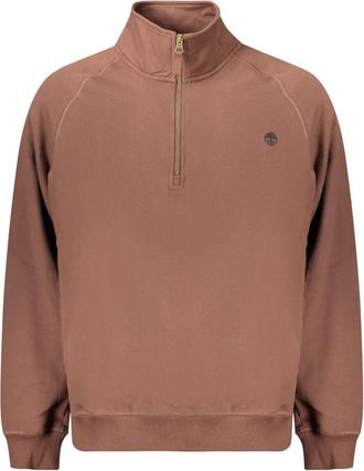 Timberland Exeter River Geborduurd Logo Quarter-Zip Sweatshirt - Heren - Vesten met rits - Bruin - L - Katoen - Hoodies & sweatvesten