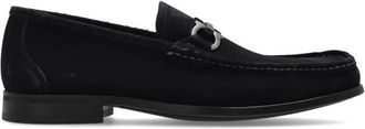 Ferragamo Schoenen, Heren, Blauw, 41 1/2 EU, Leer, Grandioso Suede Loafers