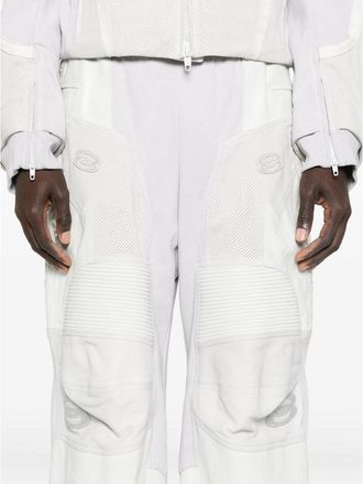 Balenciaga Panelled Calf Leather Track Pants - White
