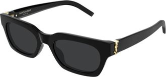 Saint Laurent SL M175 Zonnebril - Dames - Zonnebrillen - Zwart - 52 MM - Nylon - Accessoires