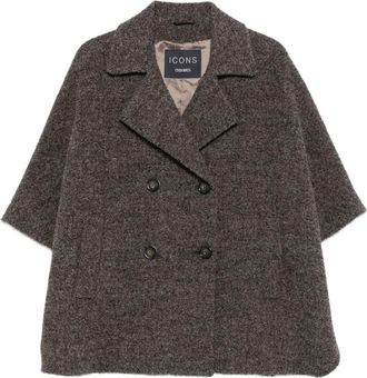 Cinzia Rocca Giacca doppiopetto a maniche corte - Grigio