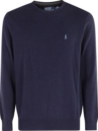 Polo Ralph Lauren Maglione Girocollo in Lana Merino - - Knitwear - Uomo - Blu - S