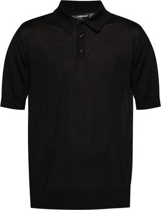 Dolce & Gabbana Polo con ricamo logo - Nero