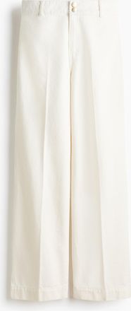 H&M Wide High Waist Jeans - White