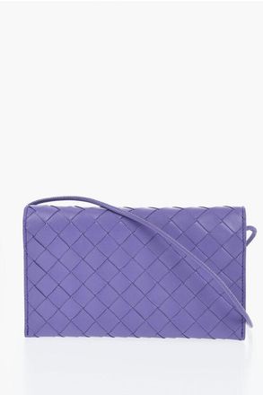 Bottega Veneta Portafoglio in Pelle Intrecciata con Tracolla taglia Unica