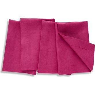 Solino Home Linen Dinner Napkins - Diana, 20 x 20 in Festive Fuchsia at Nordstrom, Size Large